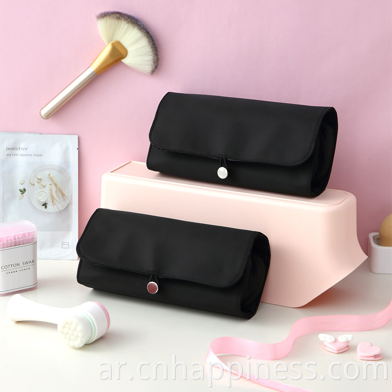 2022 rolling case pouch pouch pockets black cosmetic beauty bag custom قابلة للطي رخيصة السفر رجال لفة مجموعة فرشاة مكياج أدوات كيس